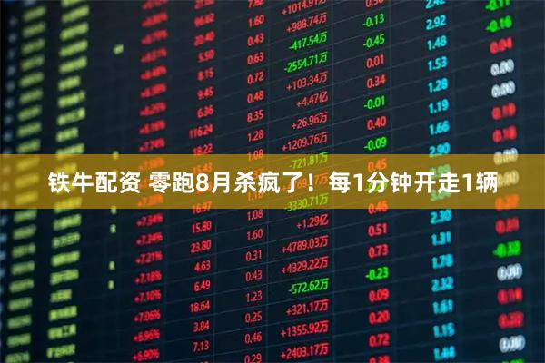 铁牛配资 零跑8月杀疯了！每1分钟开走1辆